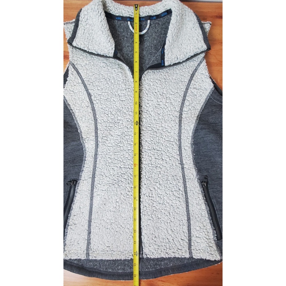 Kuhl Women's Kozet Vest Wool Blend Gray White Fleece Medium‎ Athleisure Gorpcore - Picture 8 of 10